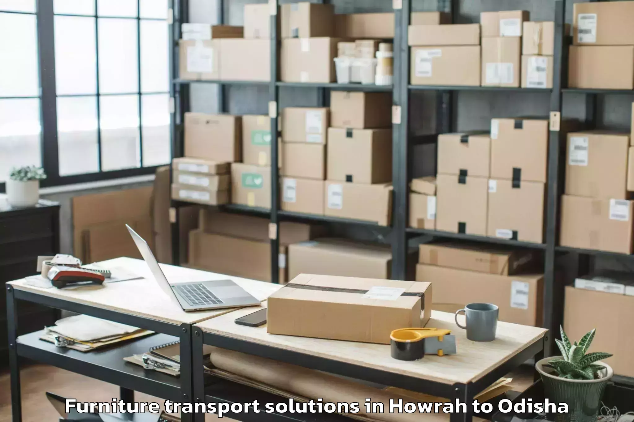 Hassle-Free Howrah to Loisingha Furniture Transport Solutions